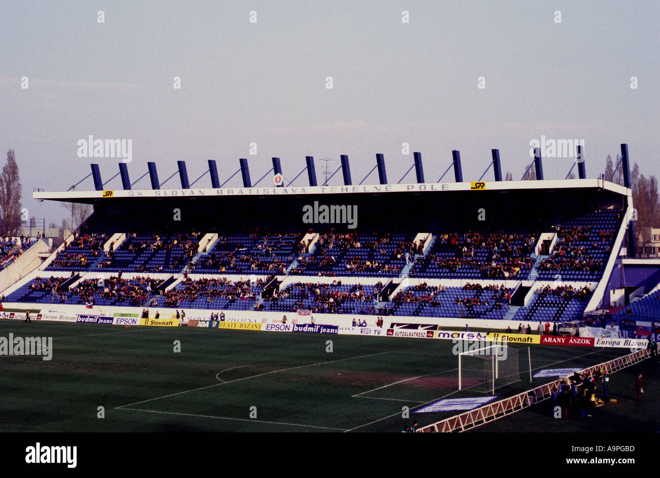 Tehelne Pole football stadium, Bratislava, Slovakia. Stock Photo