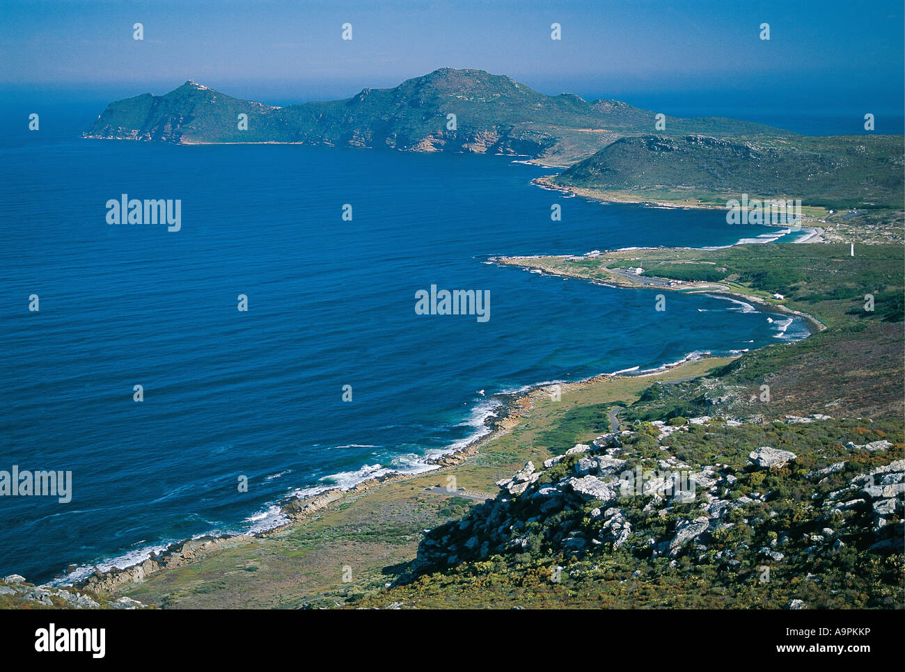 Beautiful coastline looking towards Cape Point Western Cape South Africa Stock Photo