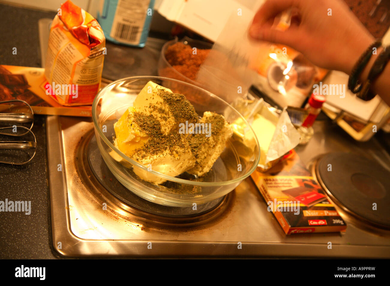 Photography from The Netherlands Holland baking weed hasj cookies. Soft