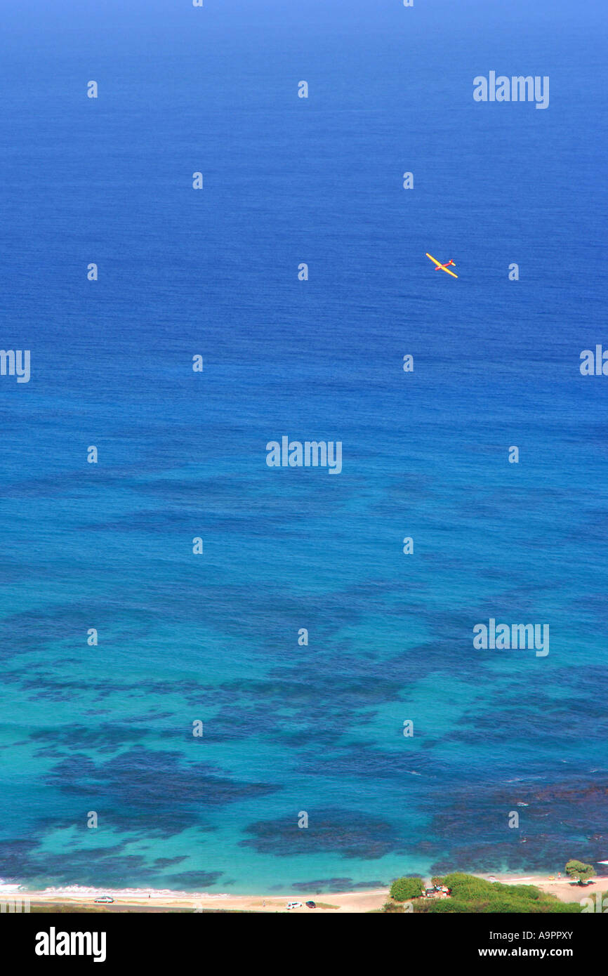 North Shore Oahu Hawaii glider air plane landing Stock Photo Alamy