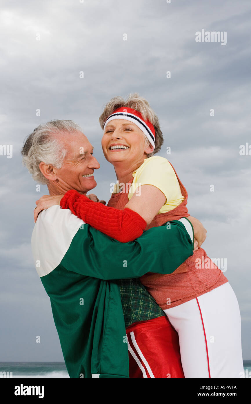 Senior couple embracing Stock Photo