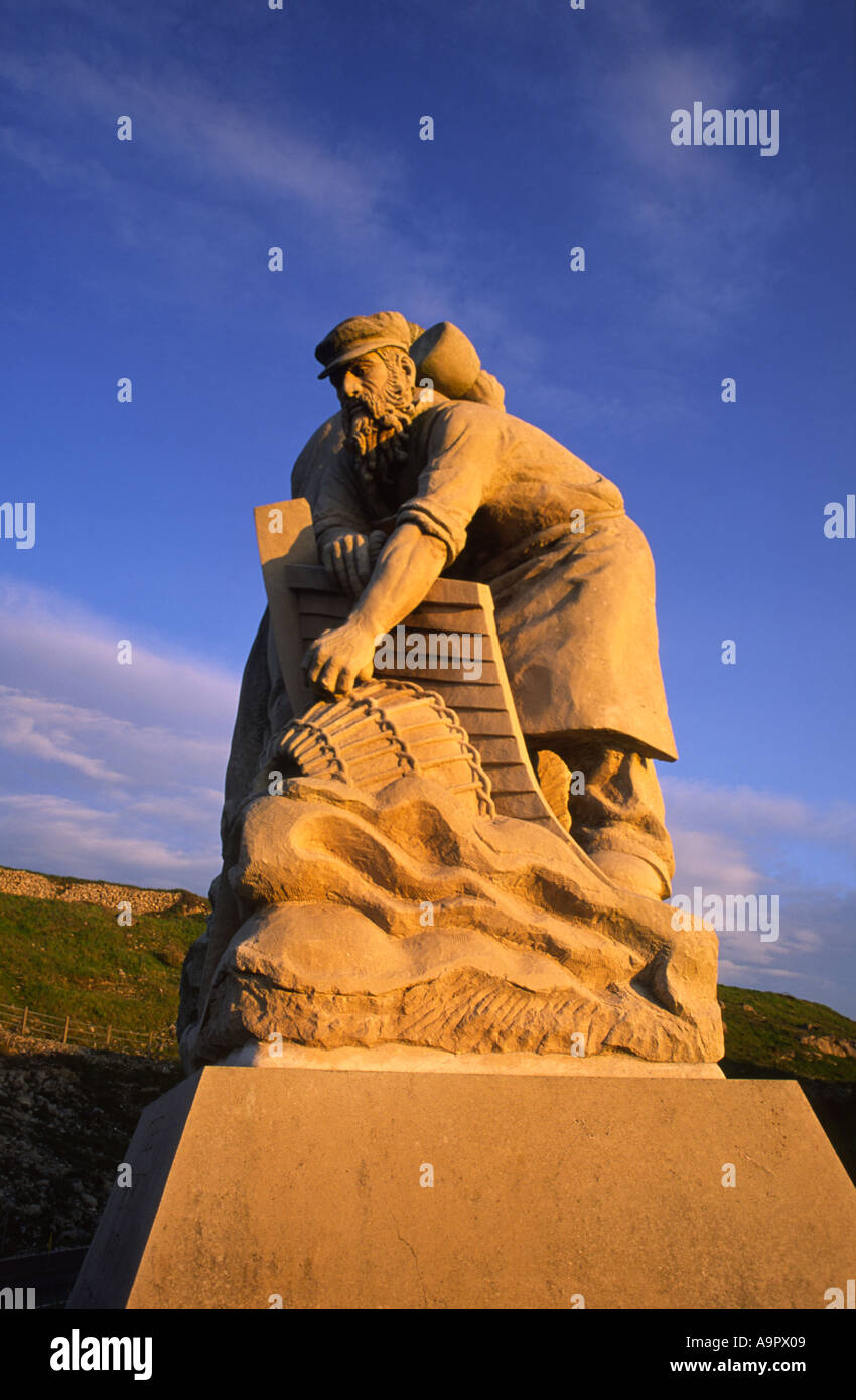 The Spirit of Portland stone sculpture in Dorset county England UK