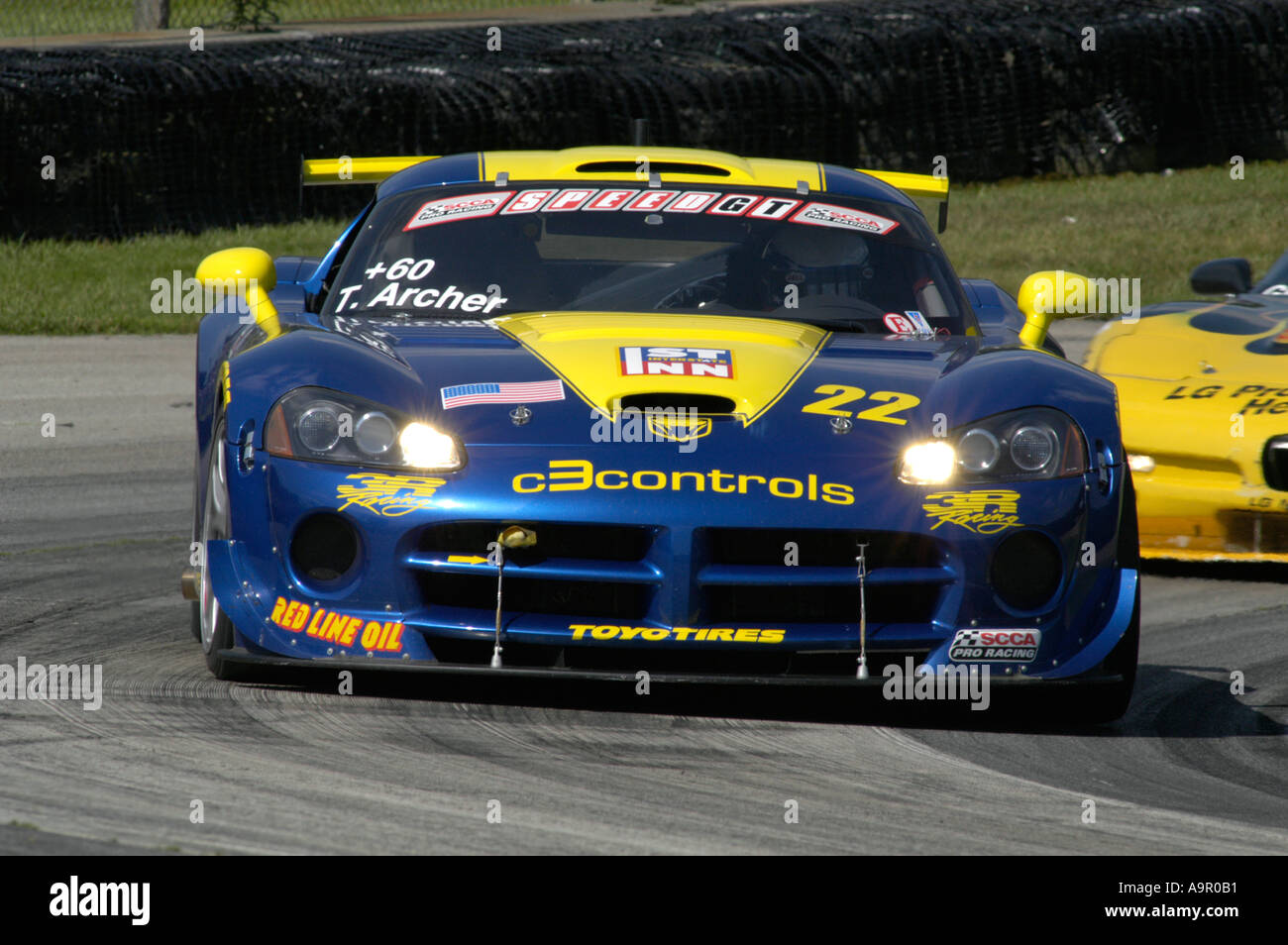 Tommy Archer races his Dodge Viper Competition Coupe at the Speed World Challenge GT race at Mid Ohio 2004 Stock Photo