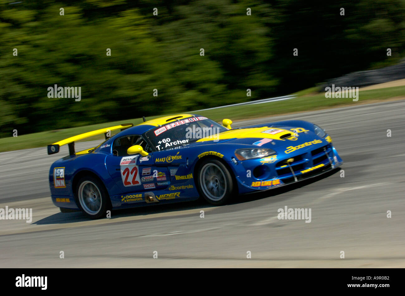 Tommy Archer races his Dodge Viper Competition Coupe at the Speed World Challenge GT race at Mid Ohio 2004 Stock Photo