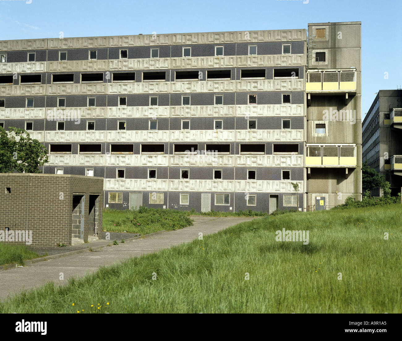 Derelict Modern Flats Gorbals Glasgow Scotland Stock Photo Alamy