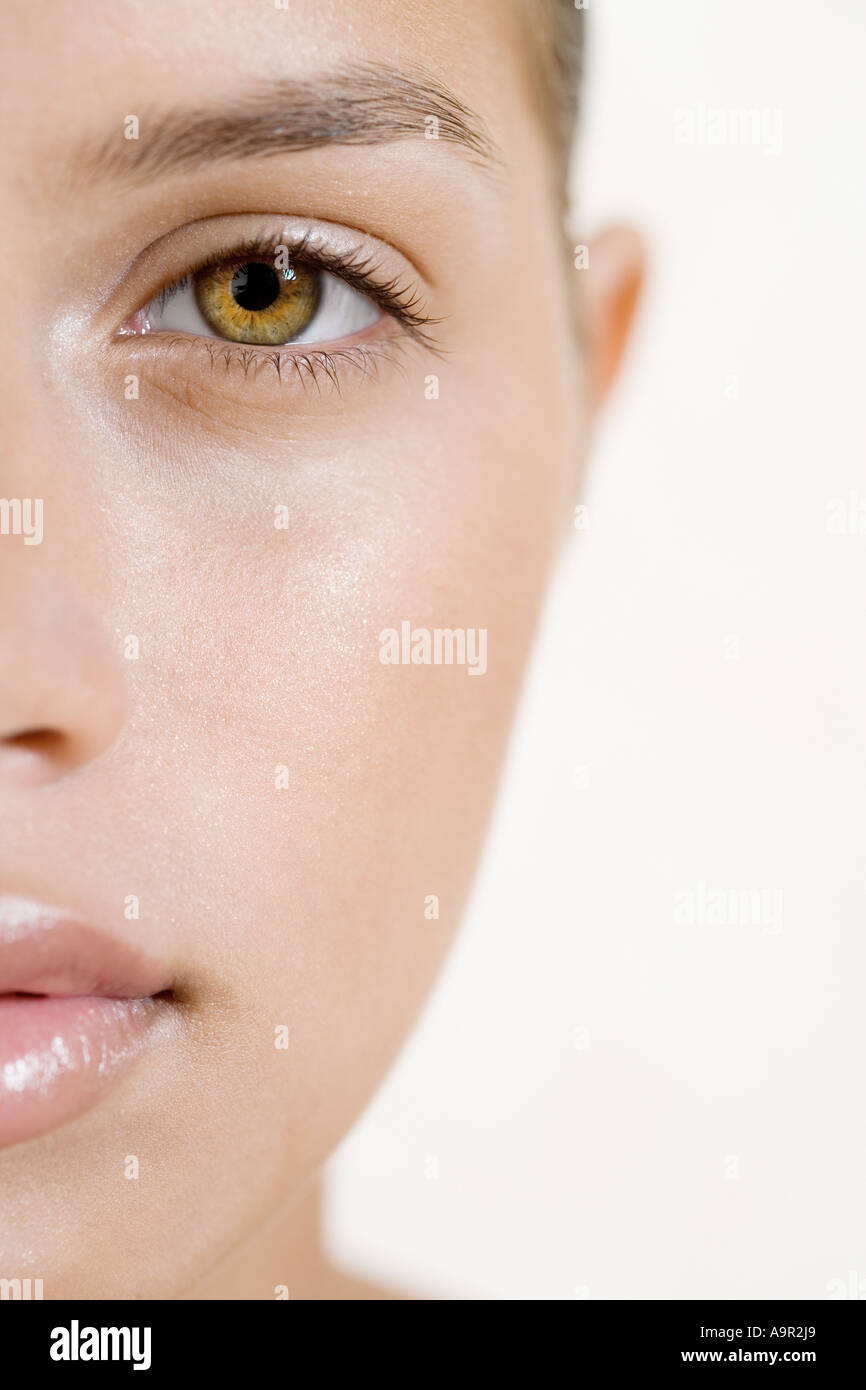 Face of a teenage girl Stock Photo - Alamy
