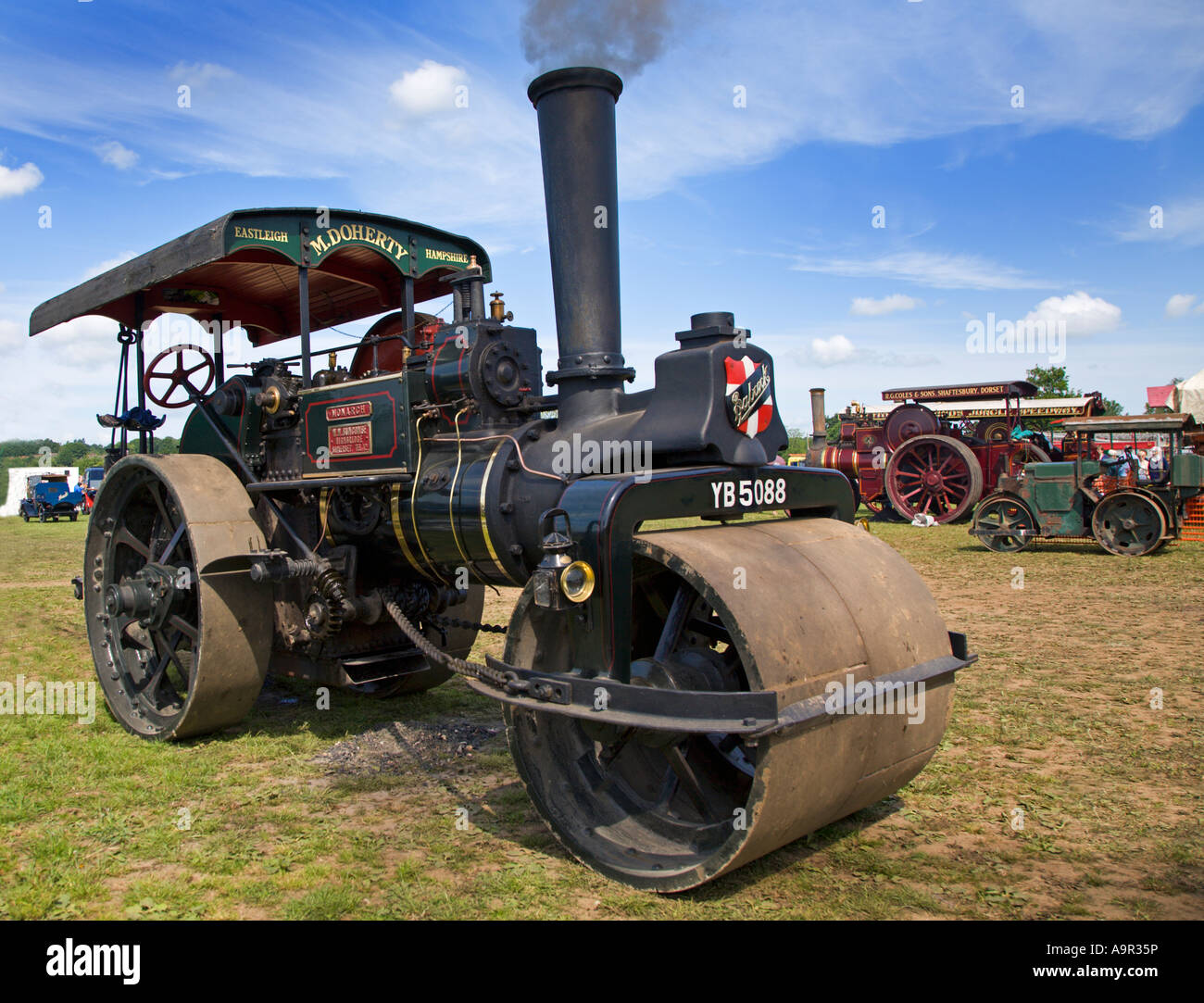 Steam Roller Monarch at a Steam Rally in, Hampshire, England Stock Photo