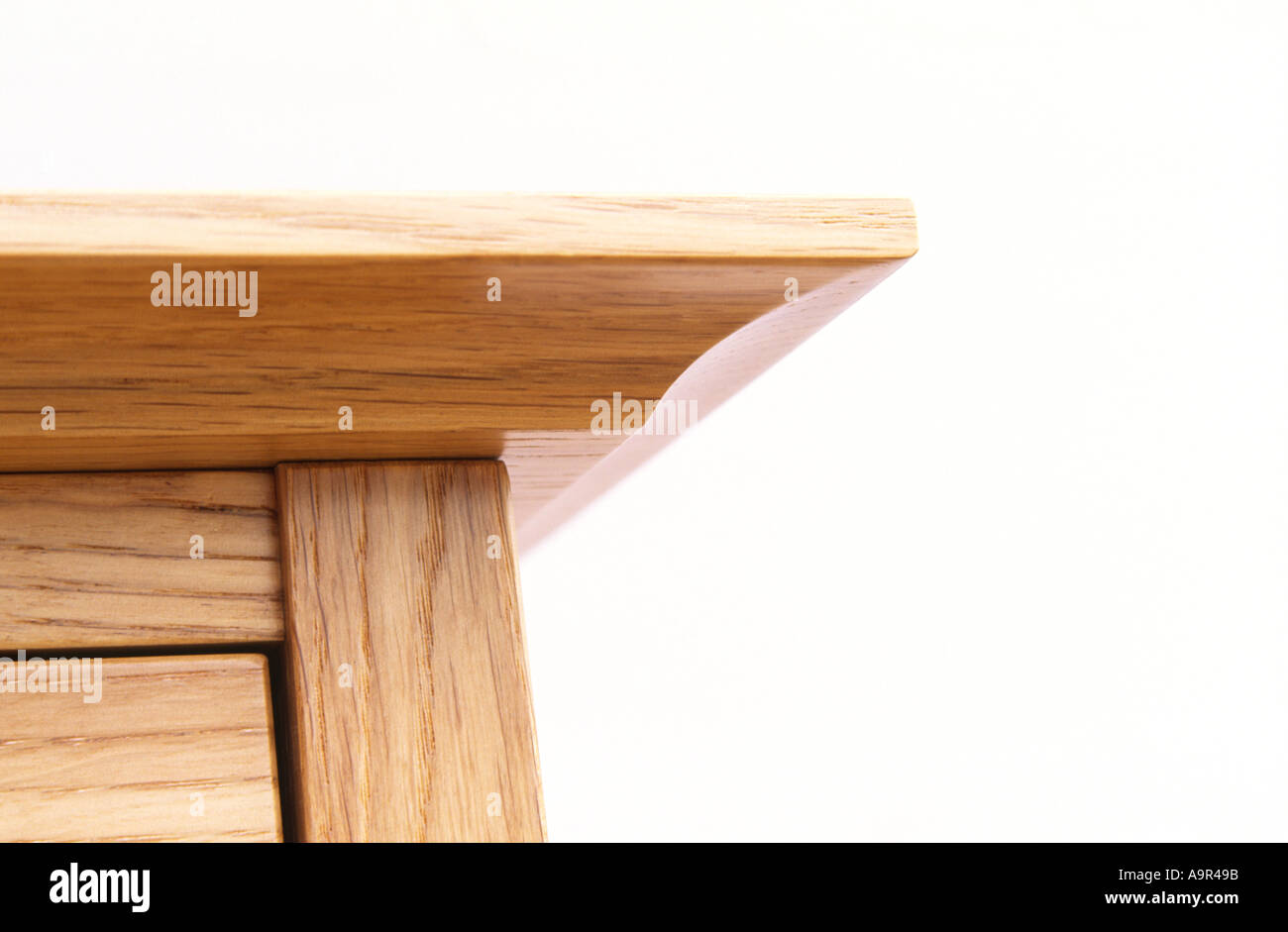 Hand Made Light Oak Furniture Cabinet still life Stock Photo