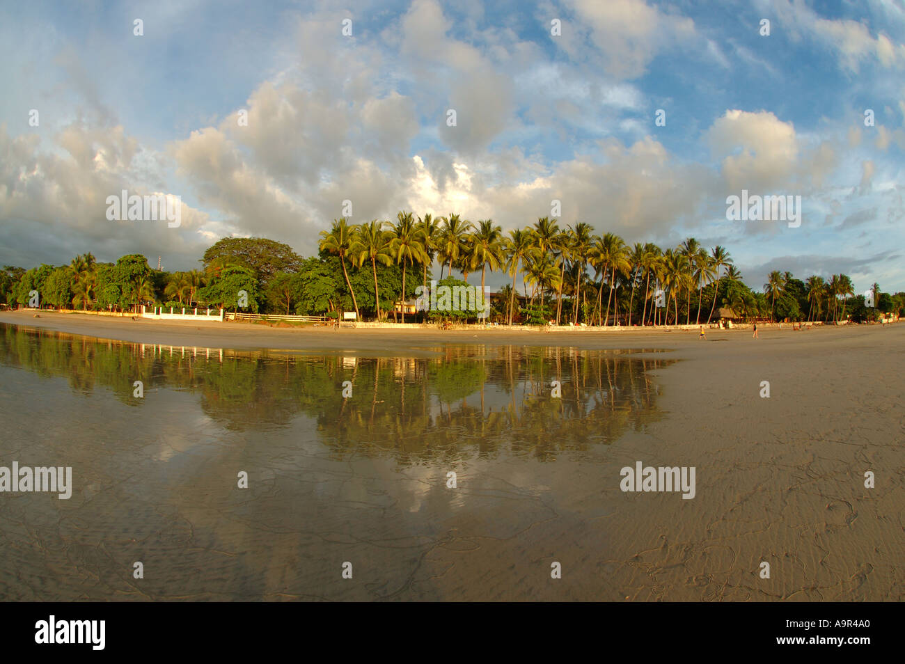 Tamarindo beach at sunset Costa Rica Stock Photo