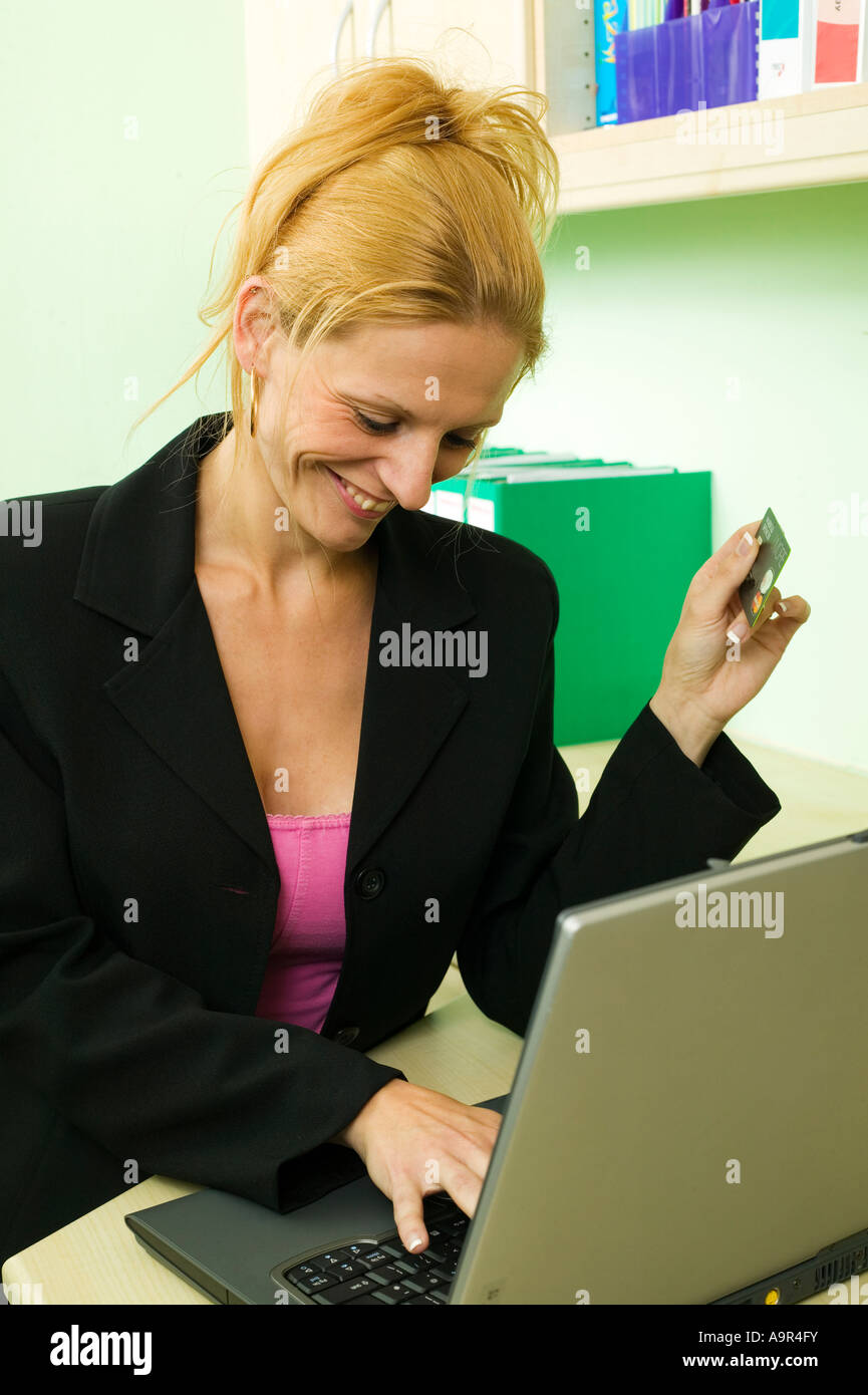 woman in home office Stock Photo