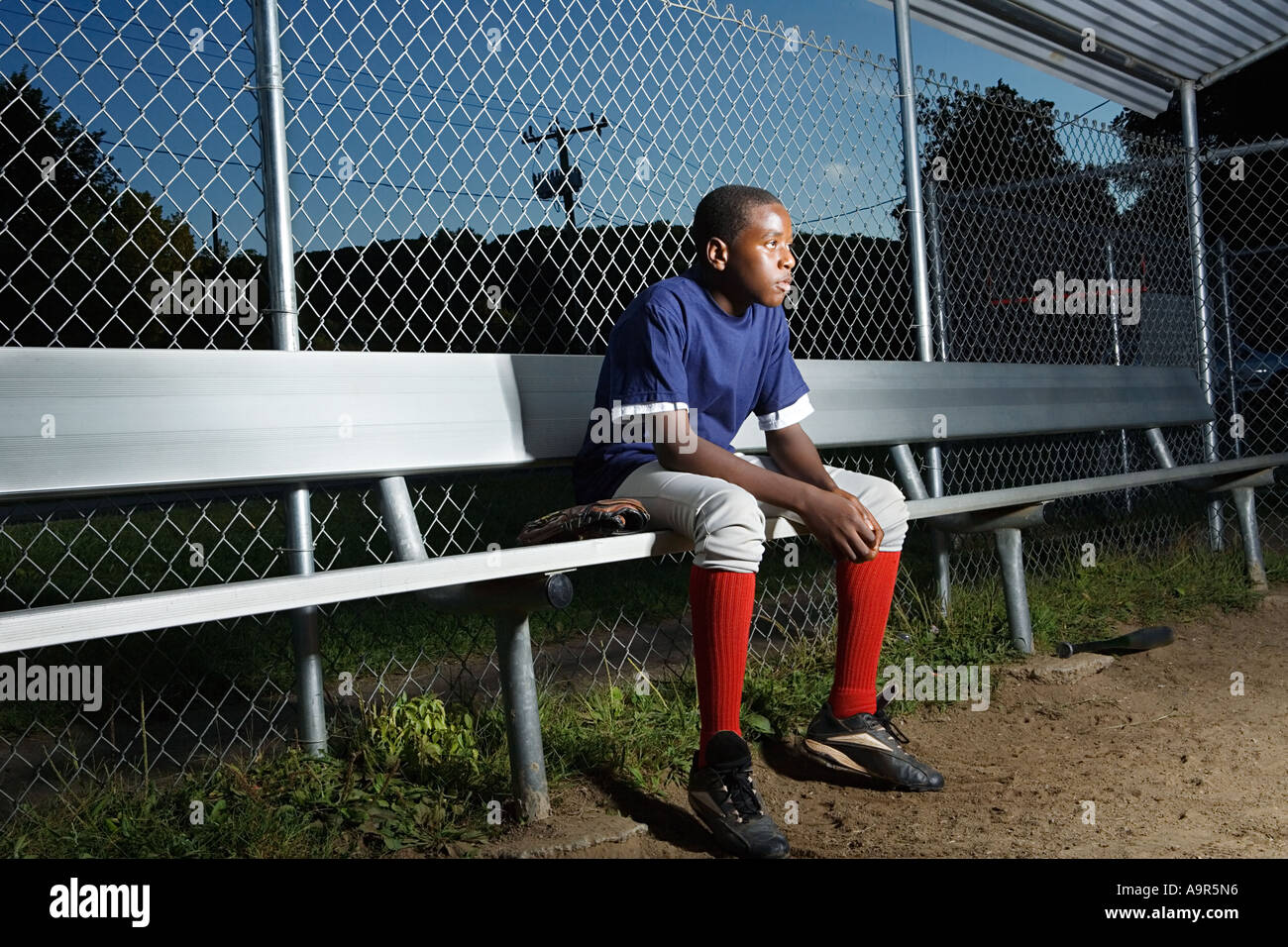 Bench sidelines youth hi-res stock photography and images - Alamy
