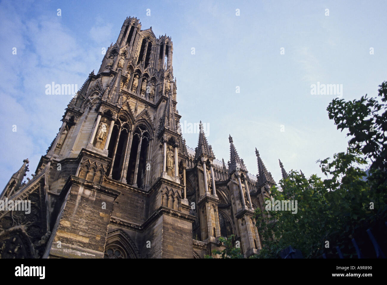 France Champagne Reims cathedral Stock Photo