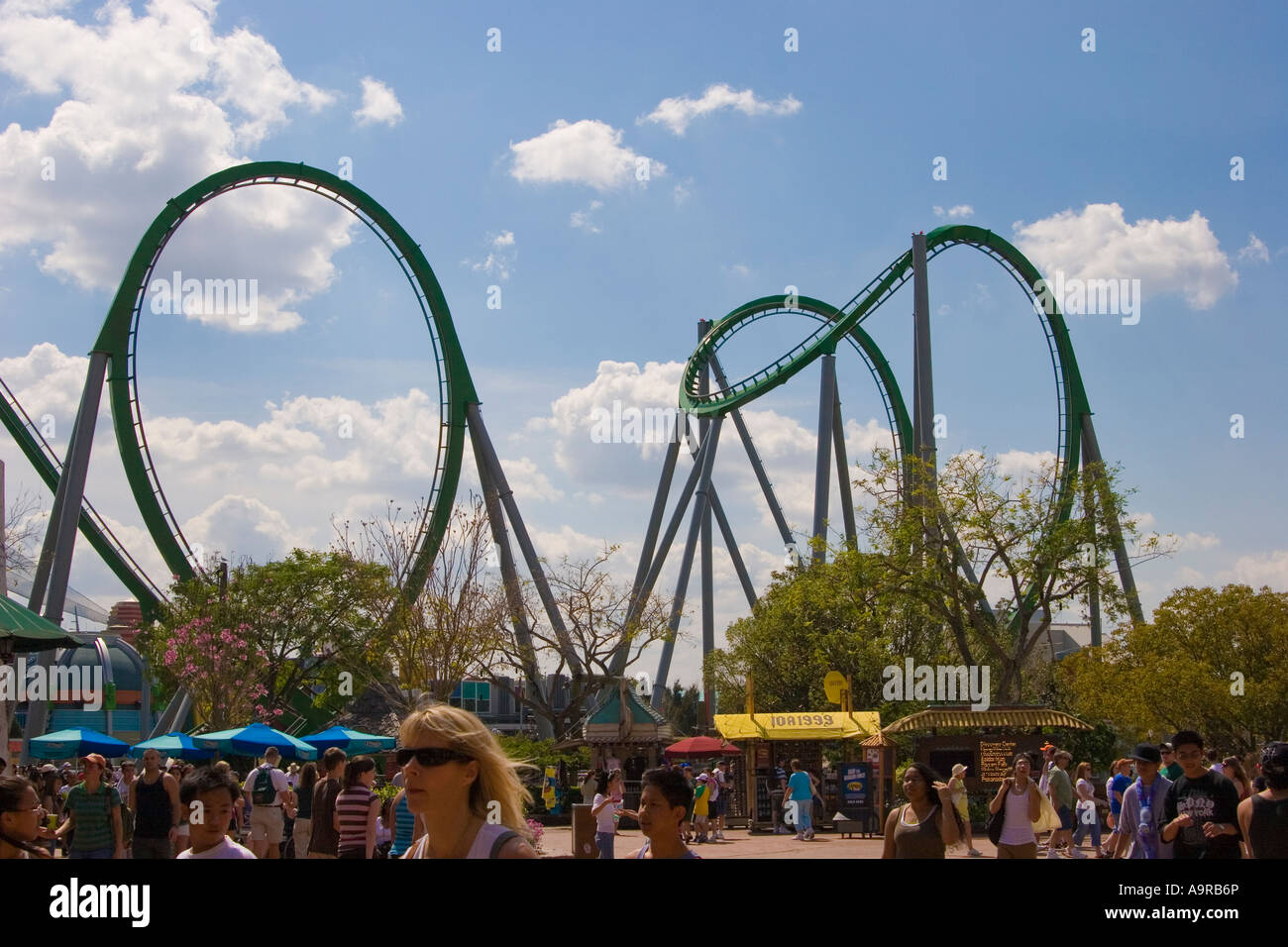 The Incredible Hulk Roller Coaster Adventure Island Orlando Florida Stock Photo