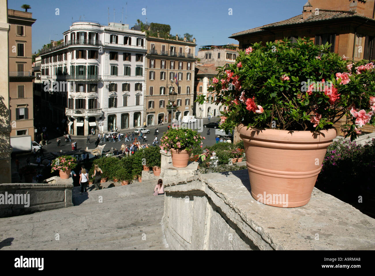 House stairs decorated with plants hires stock photography and images