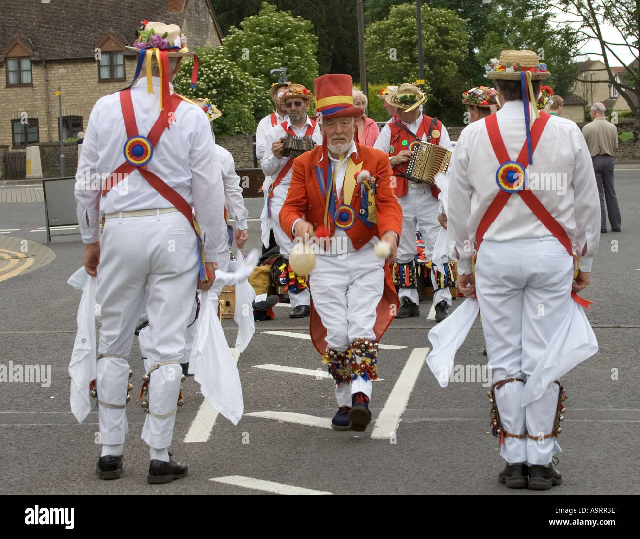 Gloucestershire Morris Men dancing Cleeve Flower Day near