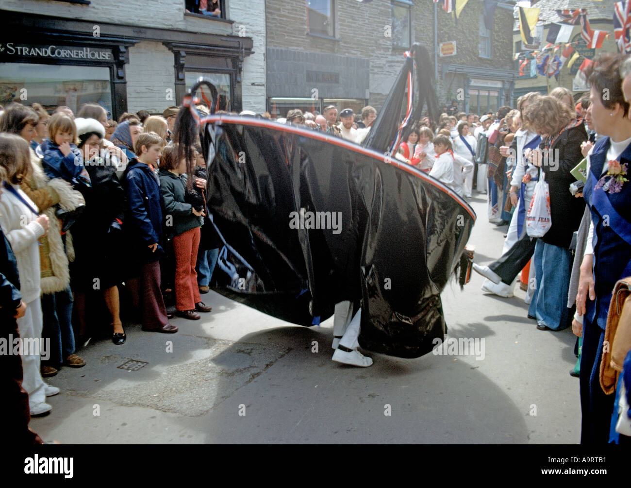 May Day Hobby Horse In Padstowe In Cornwall In England Stock Photo Alamy
