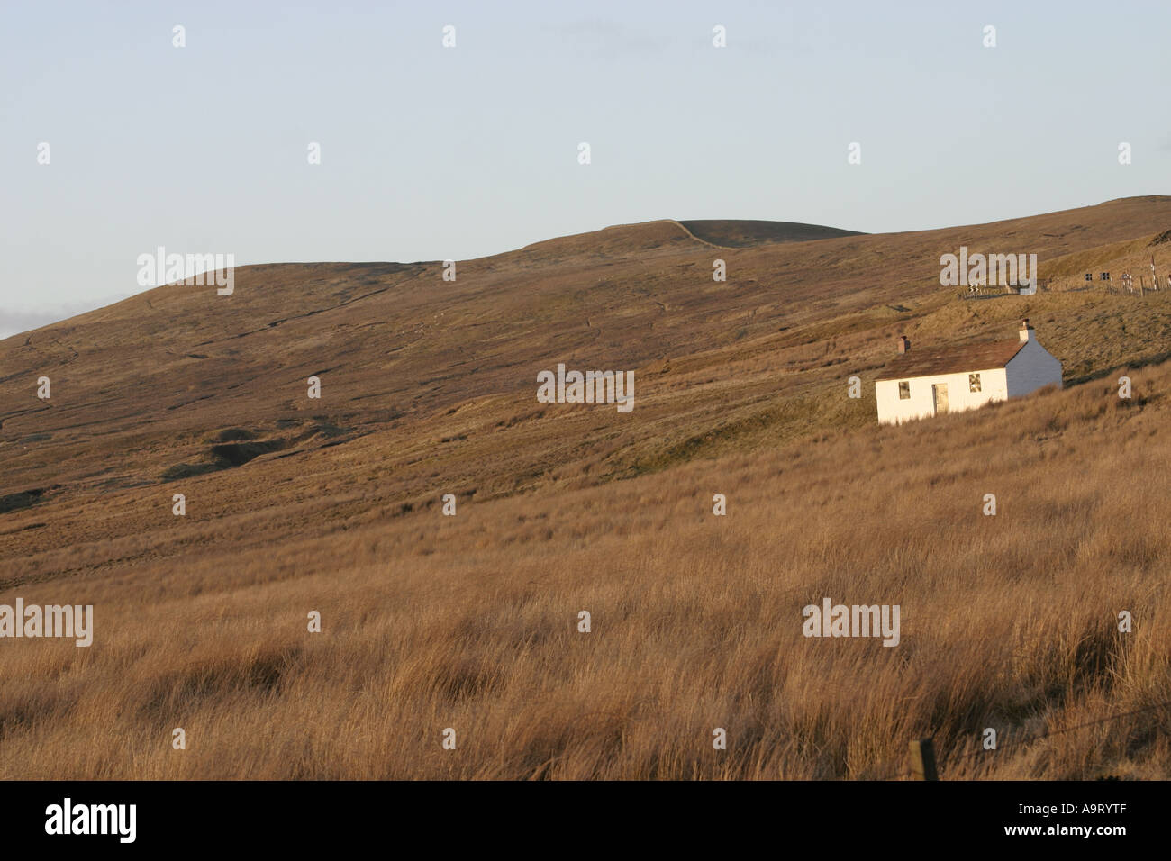 Black Fell and Hartside Height from Hartside Cottage in the North Pennines, England Stock Photo