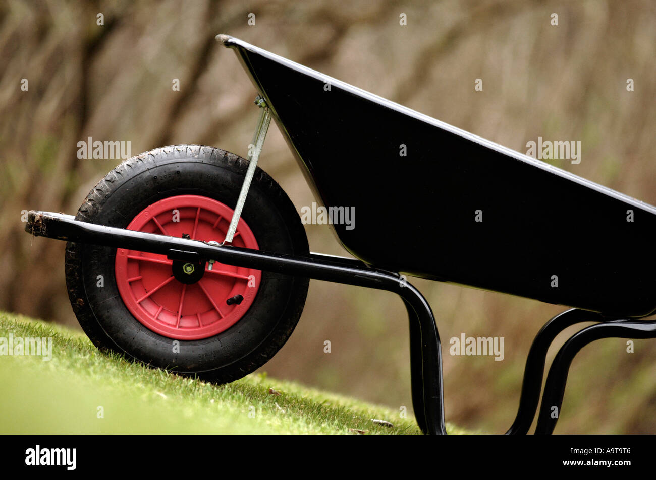 A generic of a wheelbarrow in an English garden Stock Photo Alamy