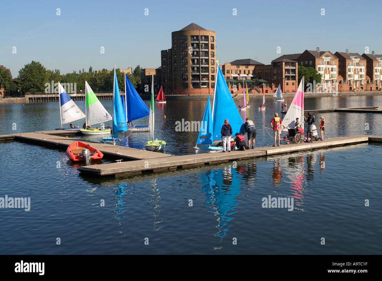 Sailing Club Greenland Dock Surrey Quays London Stock Photo Alamy