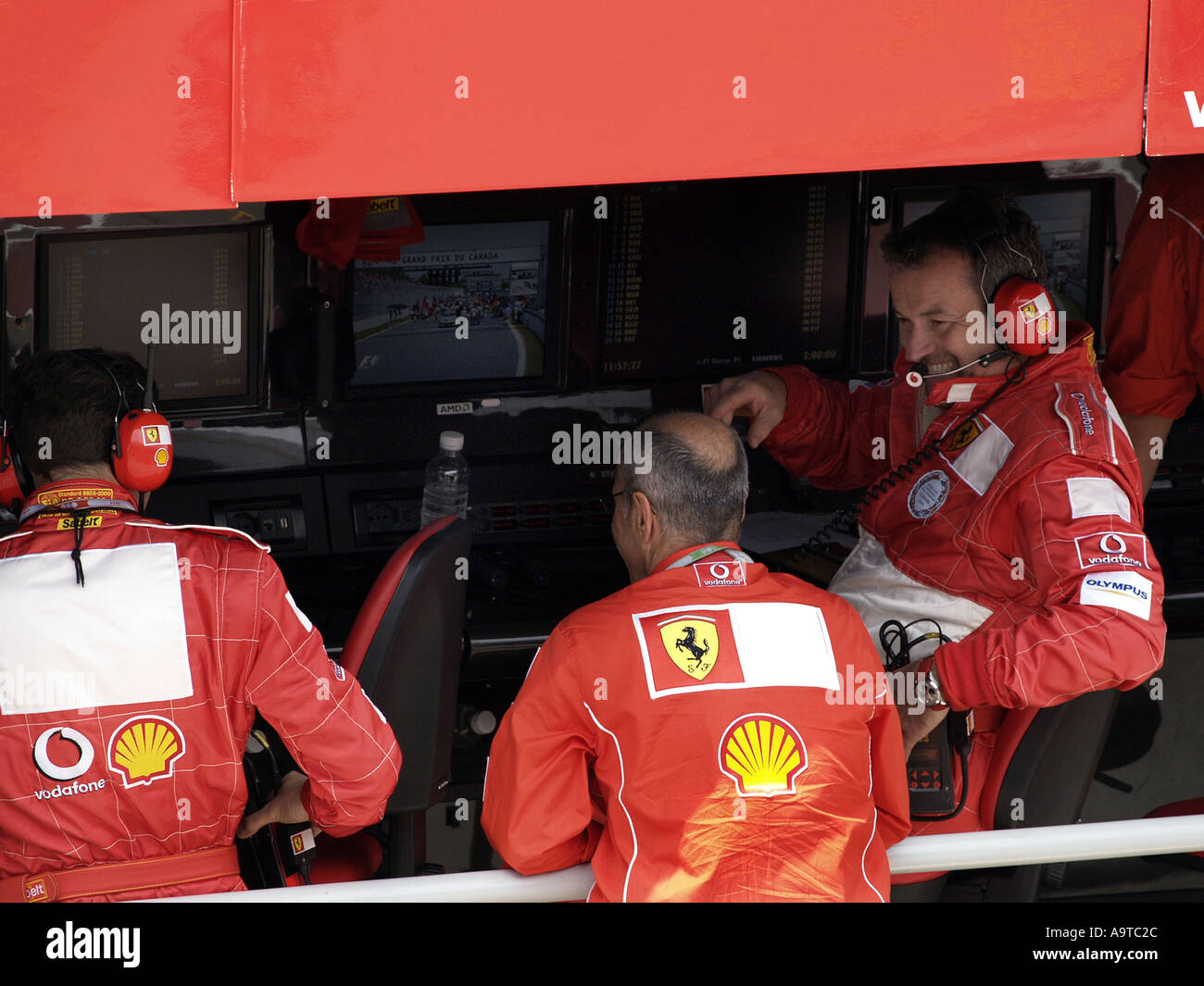 Ferrari Team Members Stock Photo Alamy