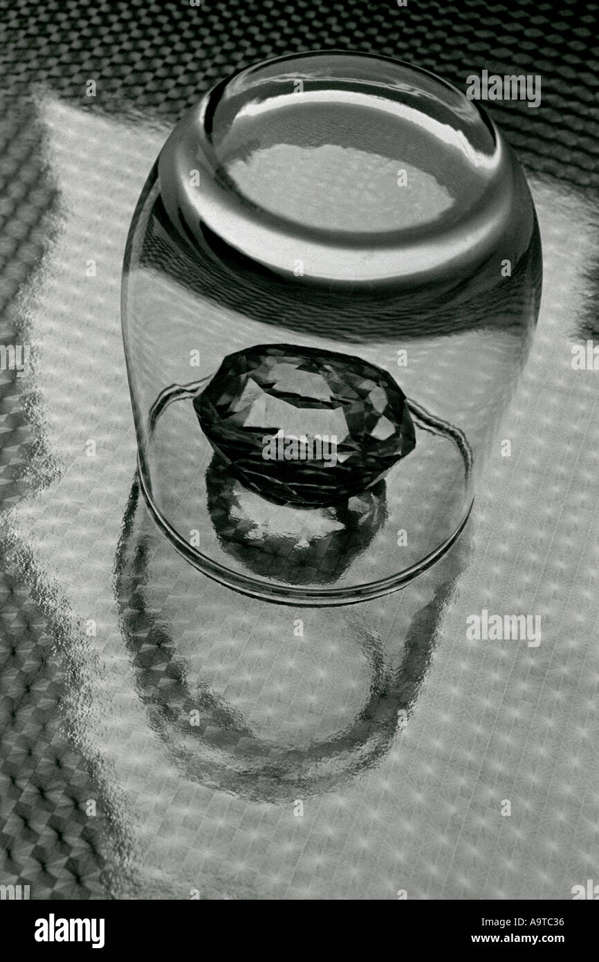 Glass crystal inside glass Stock Photo - Alamy