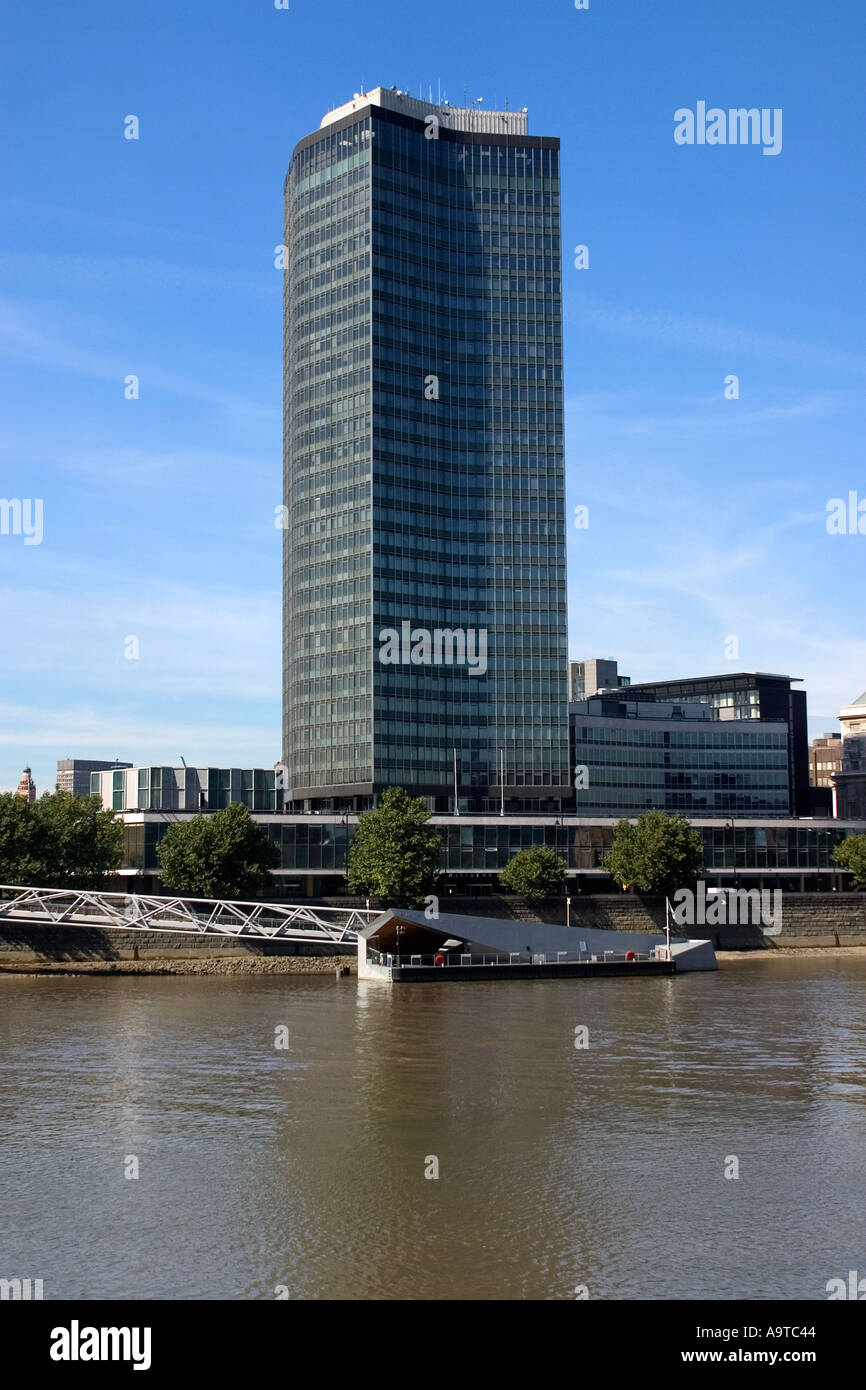 Millbank Tower River Thames London Stock Photo