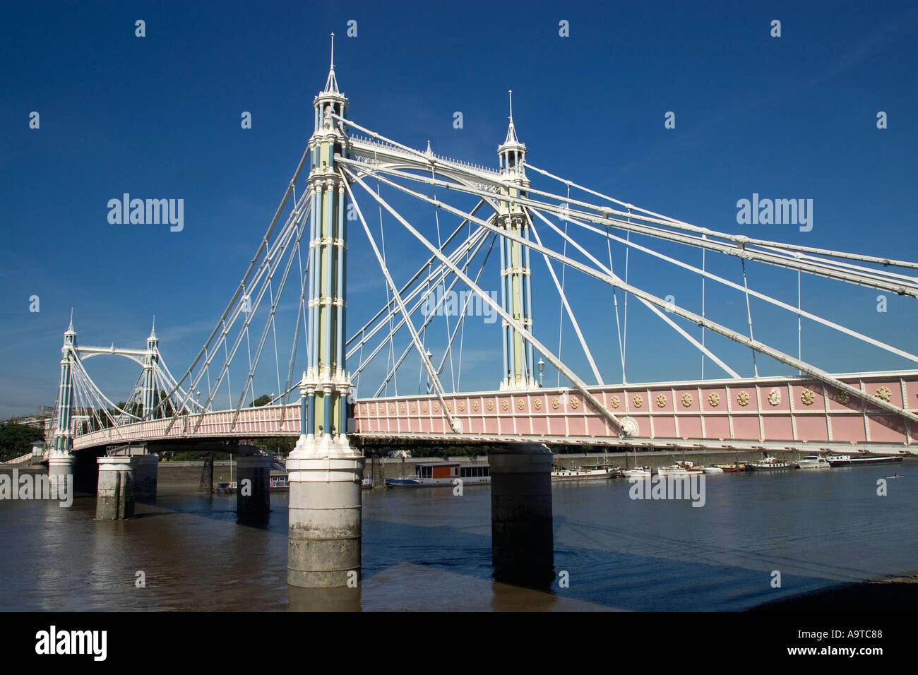 Albert Bridge Battersea London England Stock Photo - Alamy