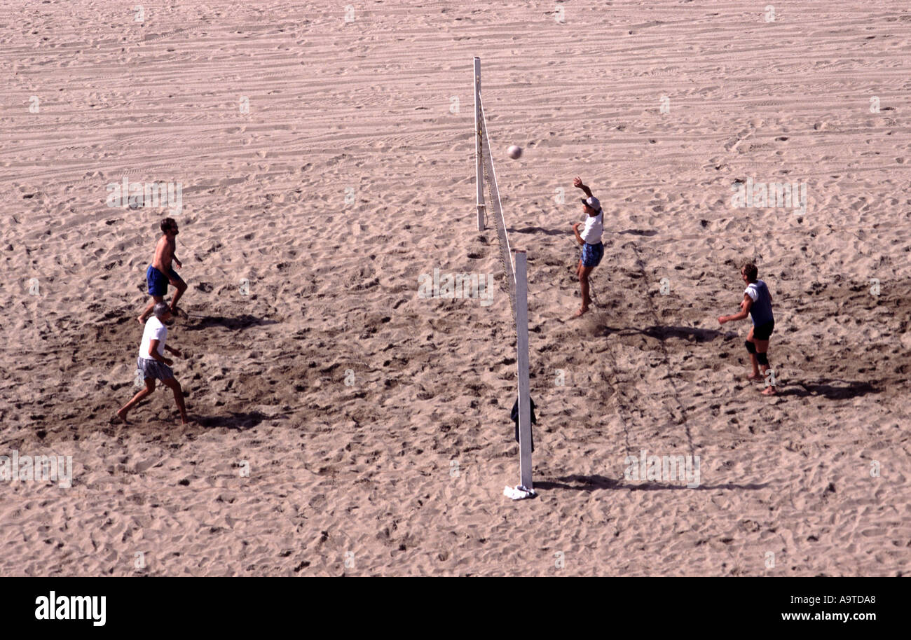 Beach Volley Ball Redondo Beach Los Angeles California USA Stock Photo