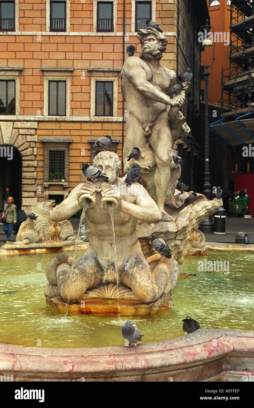 Fountains City of Florence Italy Stock Photo Alamy