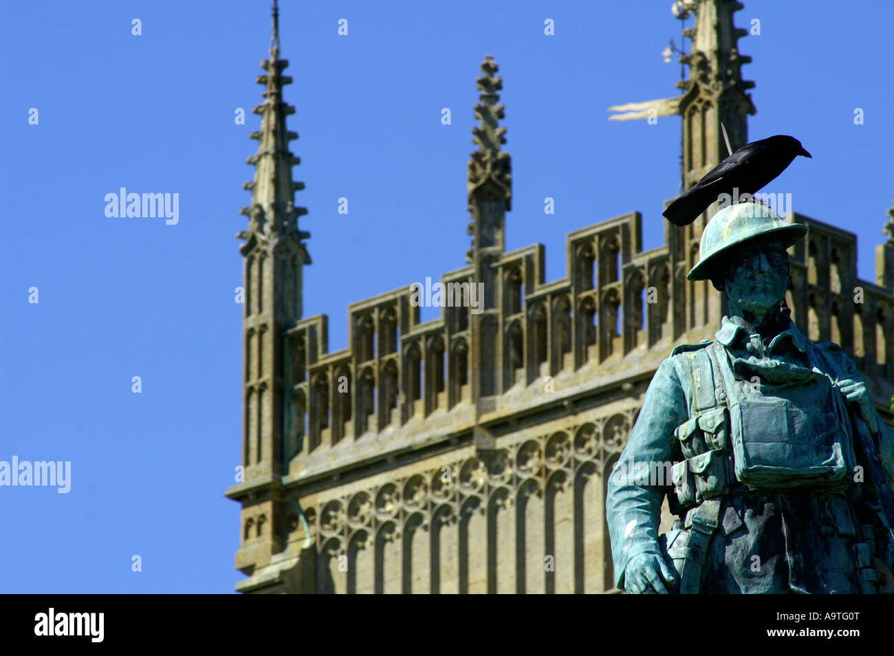 Evesham Bell Tower,and War Memorial, Worcestershire, England, UK Stock