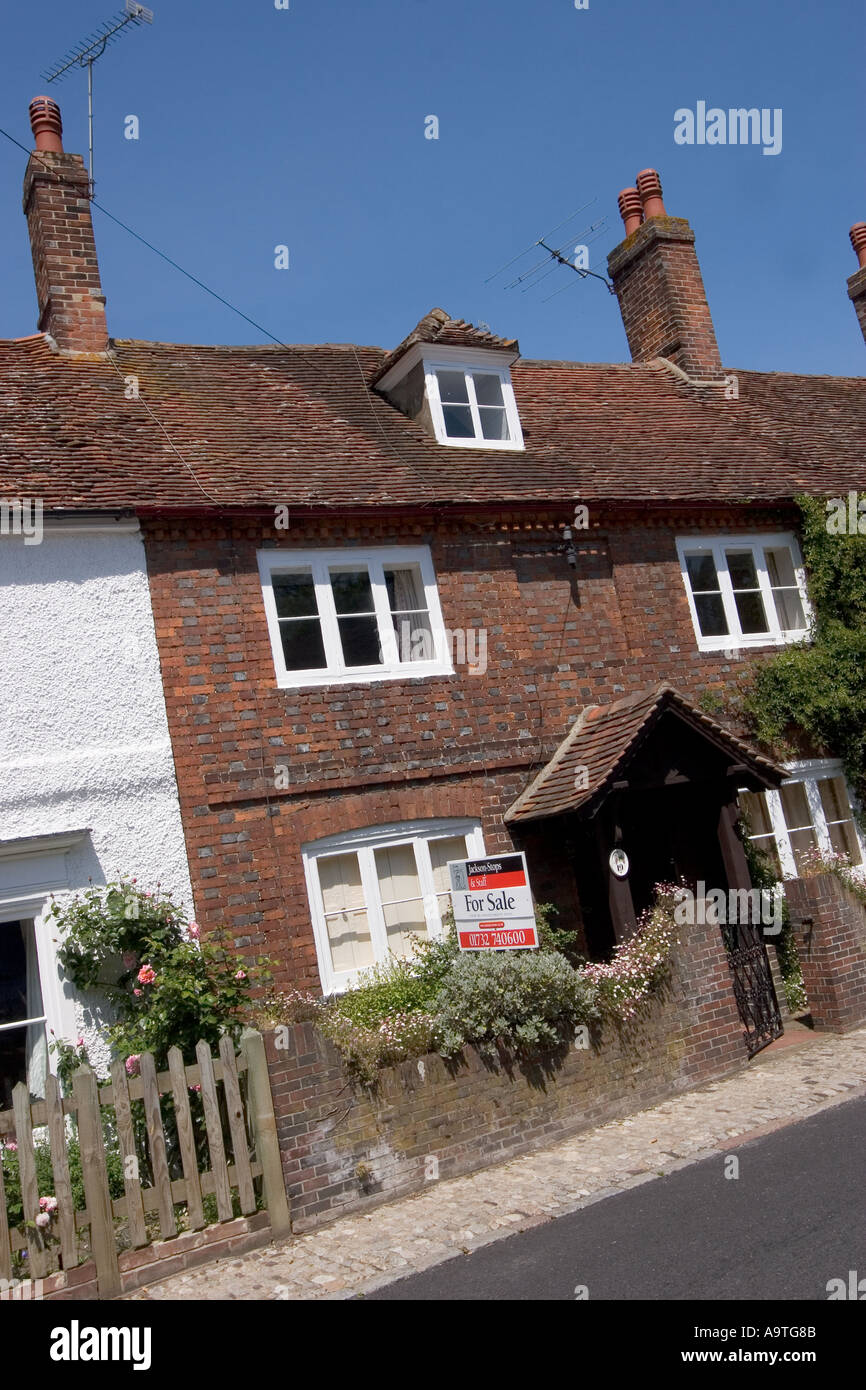 Terraced House For Sale In Kent Village Gb Uk Stock Photo 4059274