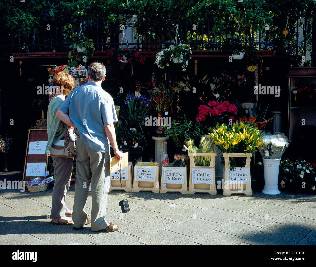 florist shop Venice Italy Europe. Photo by Willy Matheisl Stock Photo