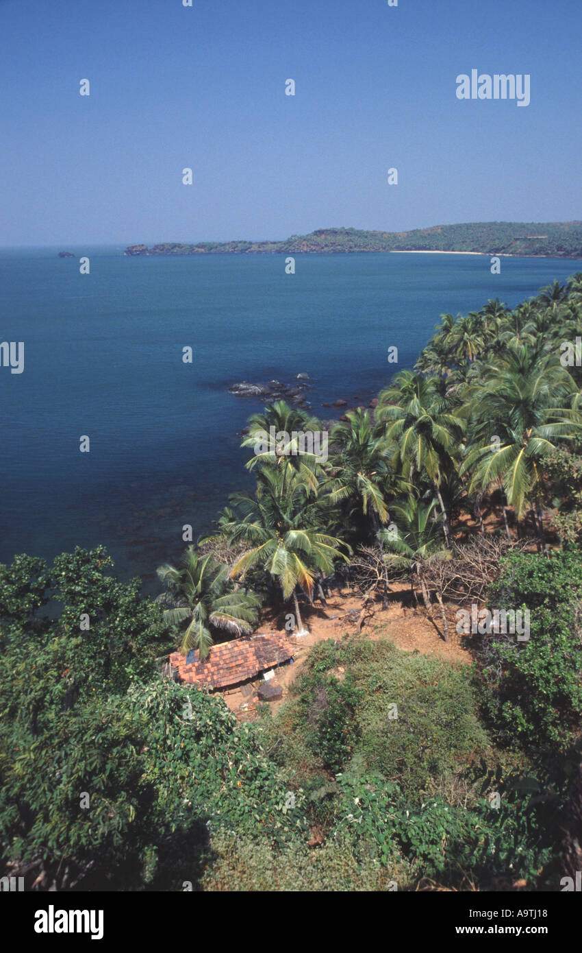 GOA View from Cabo de Rama fort Stock Photo
