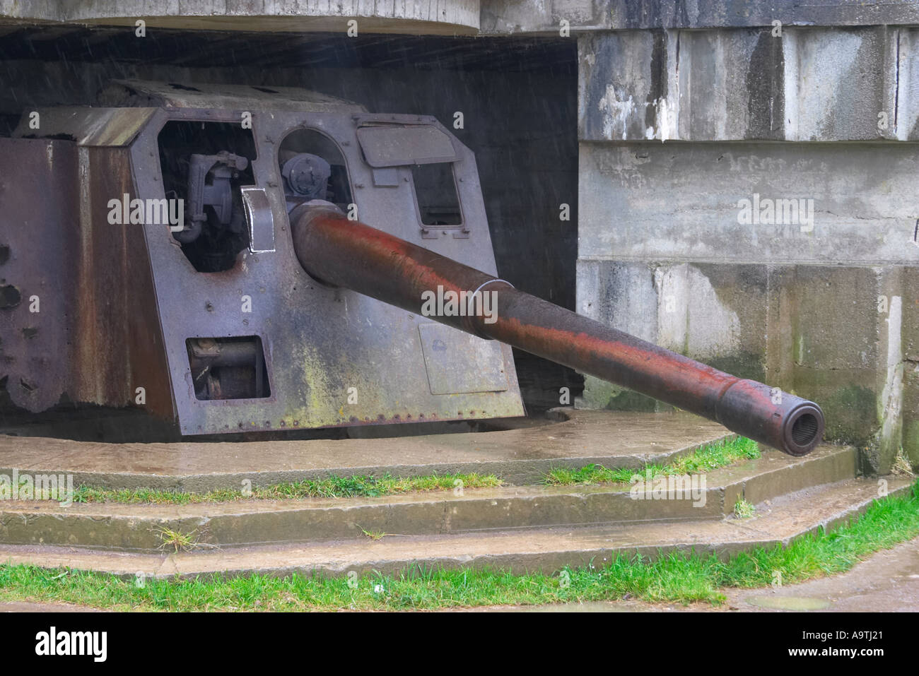 German battery at Longueville Normandy France Stock Photo Alamy