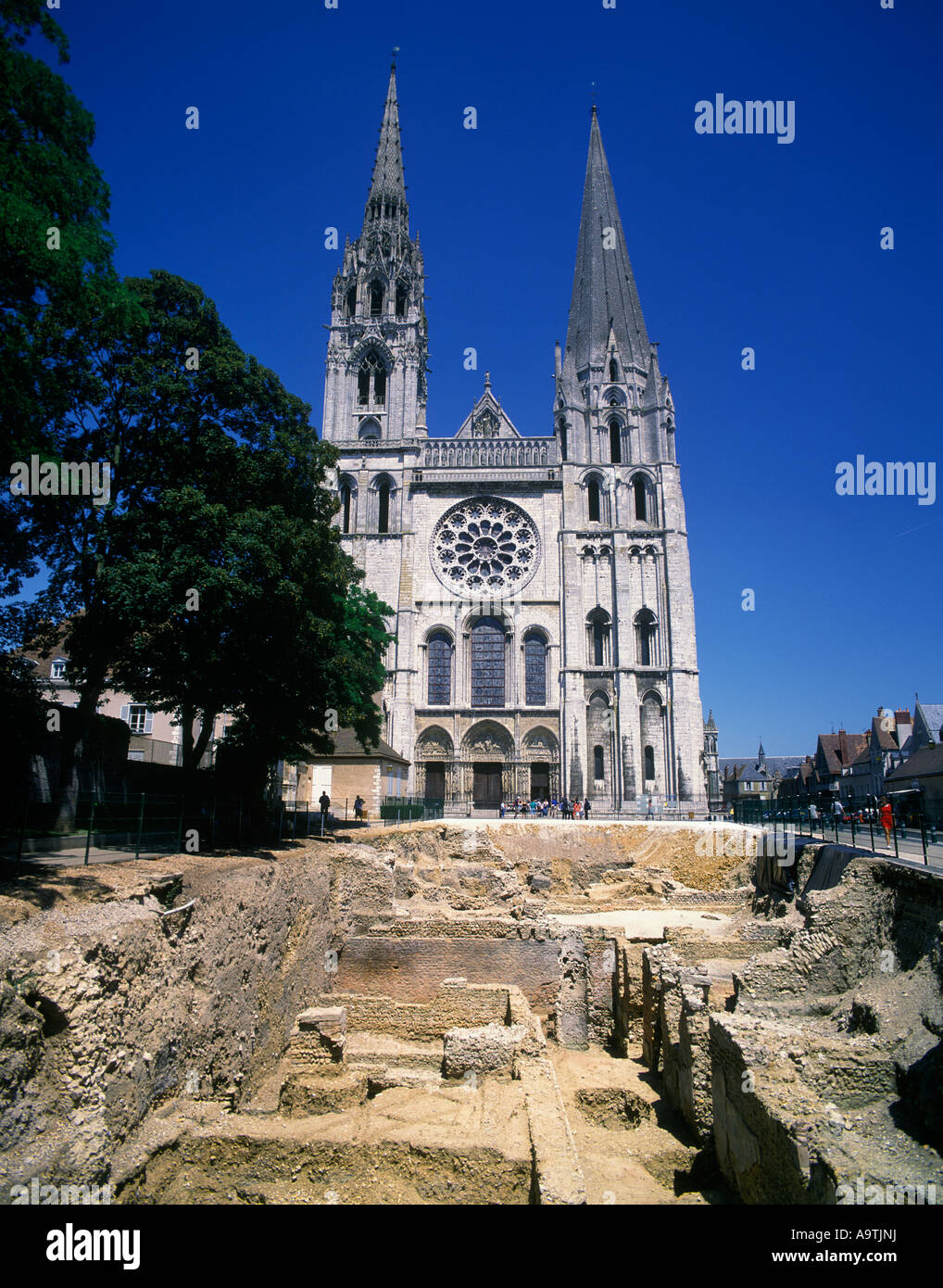 CATHEDRALE NOTRE DAME DE CHARTRES CHARTRES EURE ET LOIR FRANCE Stock