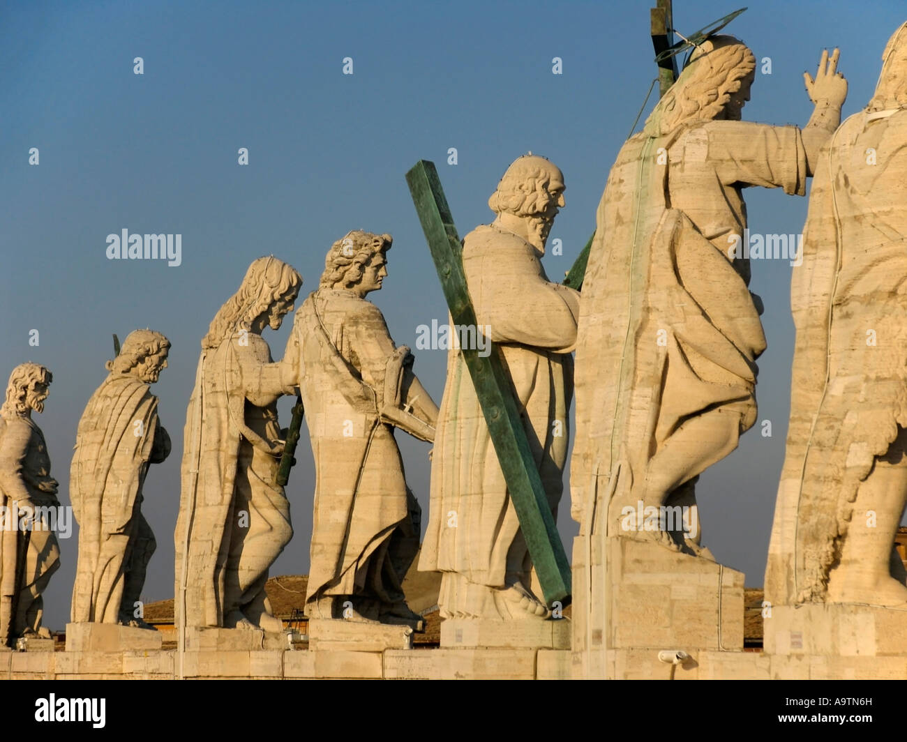 Vatican City Italy Statues of Jesus and the Apostles on St Peter's