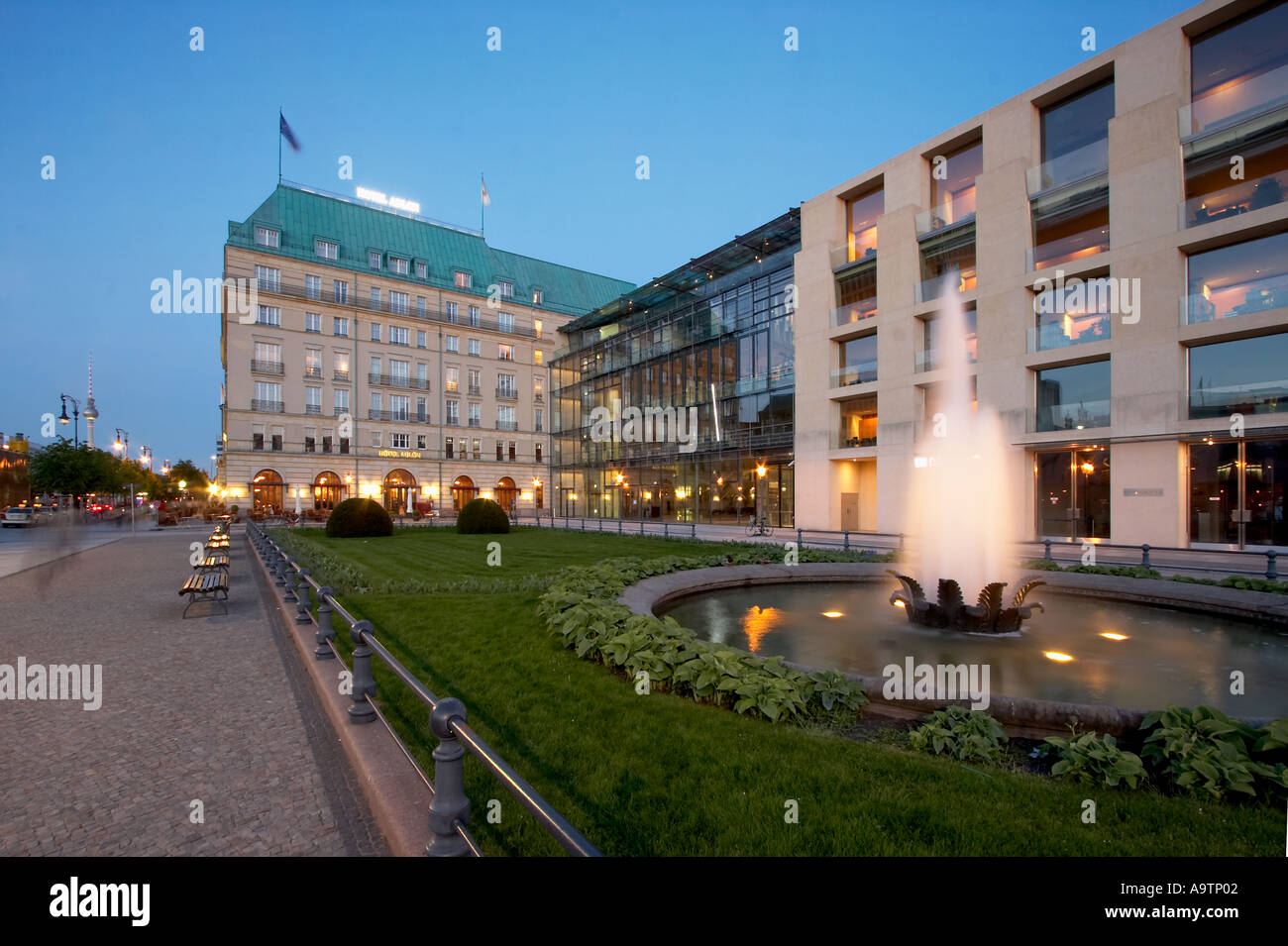 Berlin Paris square Hotel Adlon academy of Art DZ bank Stock Photo