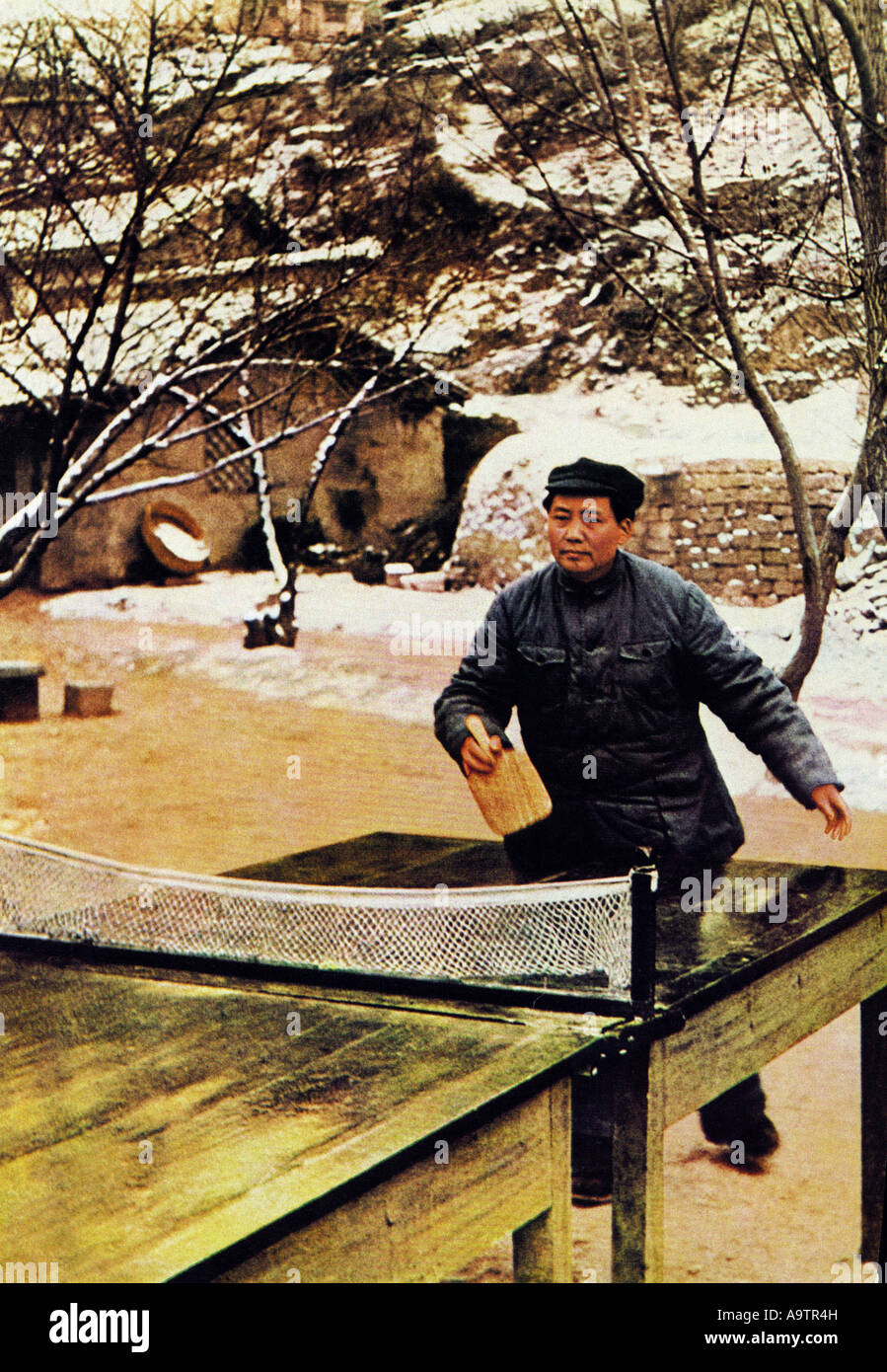 MAO TSE-TUNG in Yanan Province in December 1945 Stock Photo