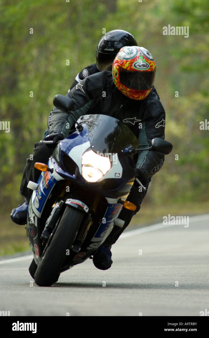 riding two up on a motorcycle