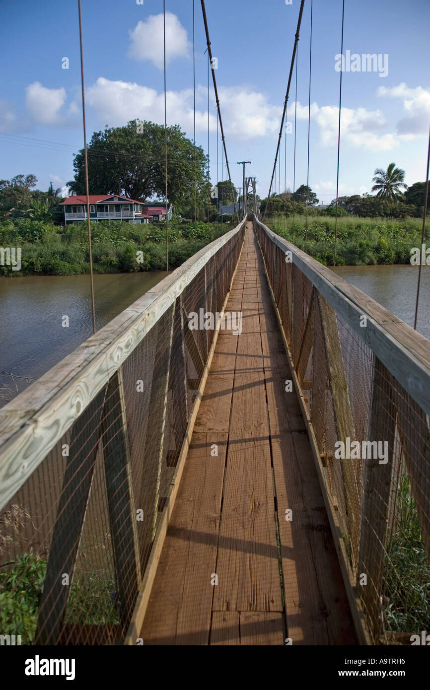 Swinging Bridge Hanapepe Kauai Hawaii Stock Photo 7107925