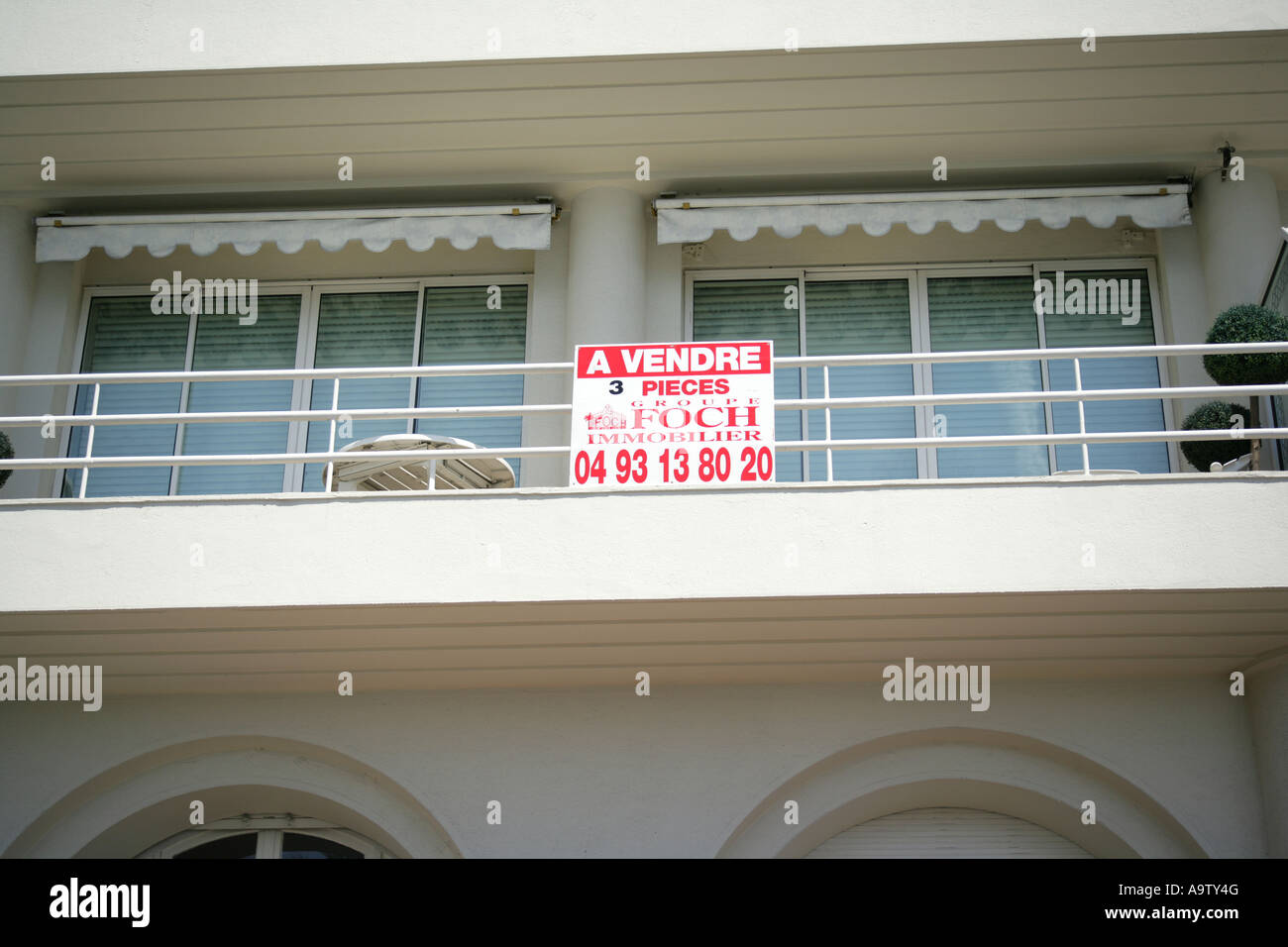 Flat for sale on the Promenade des Anglais, Nice France Stock Photo