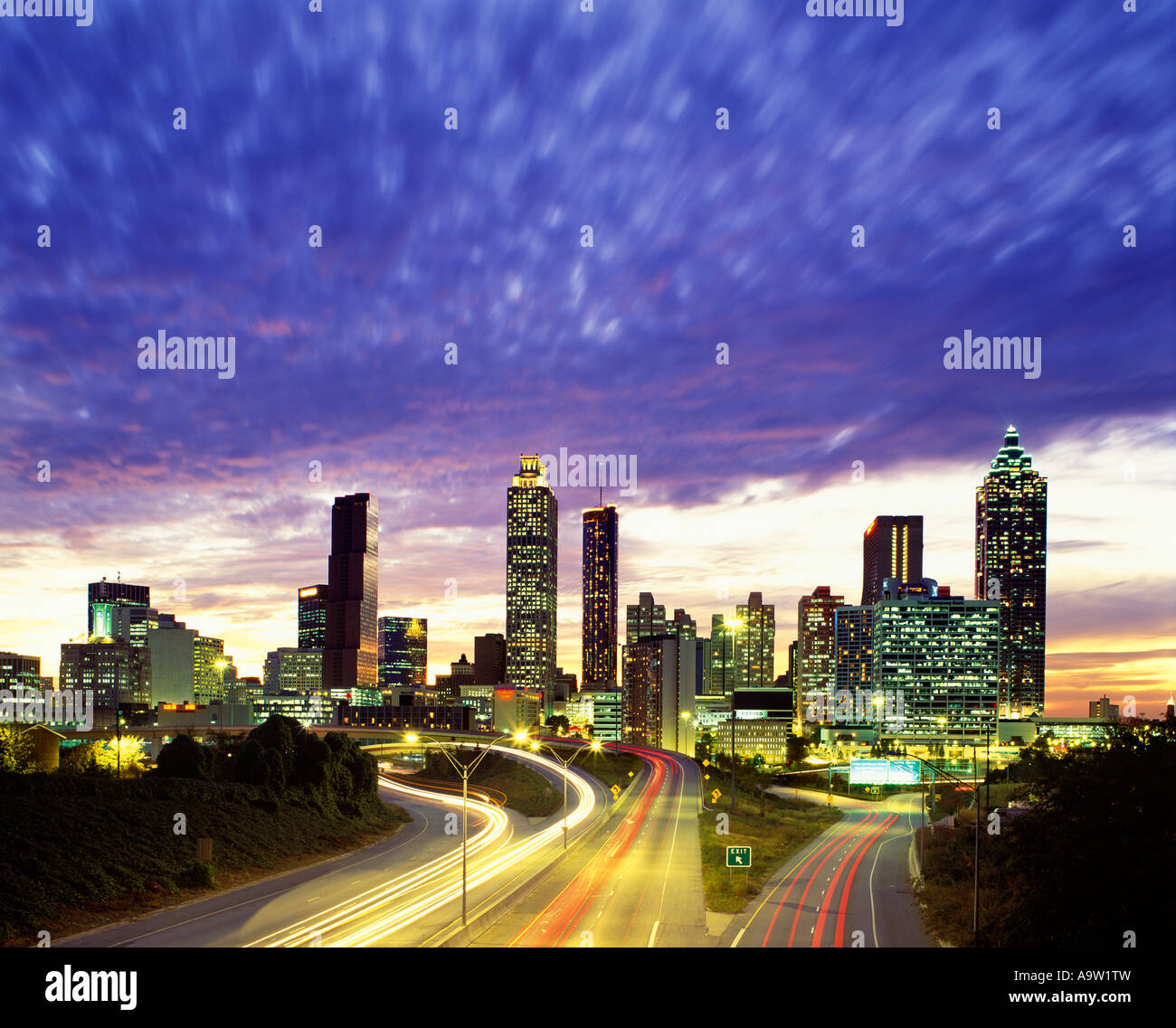 FREEDOM PARKWAY DOWNTOWN SKYLINE ATLANTA USA Stock Photo Alamy