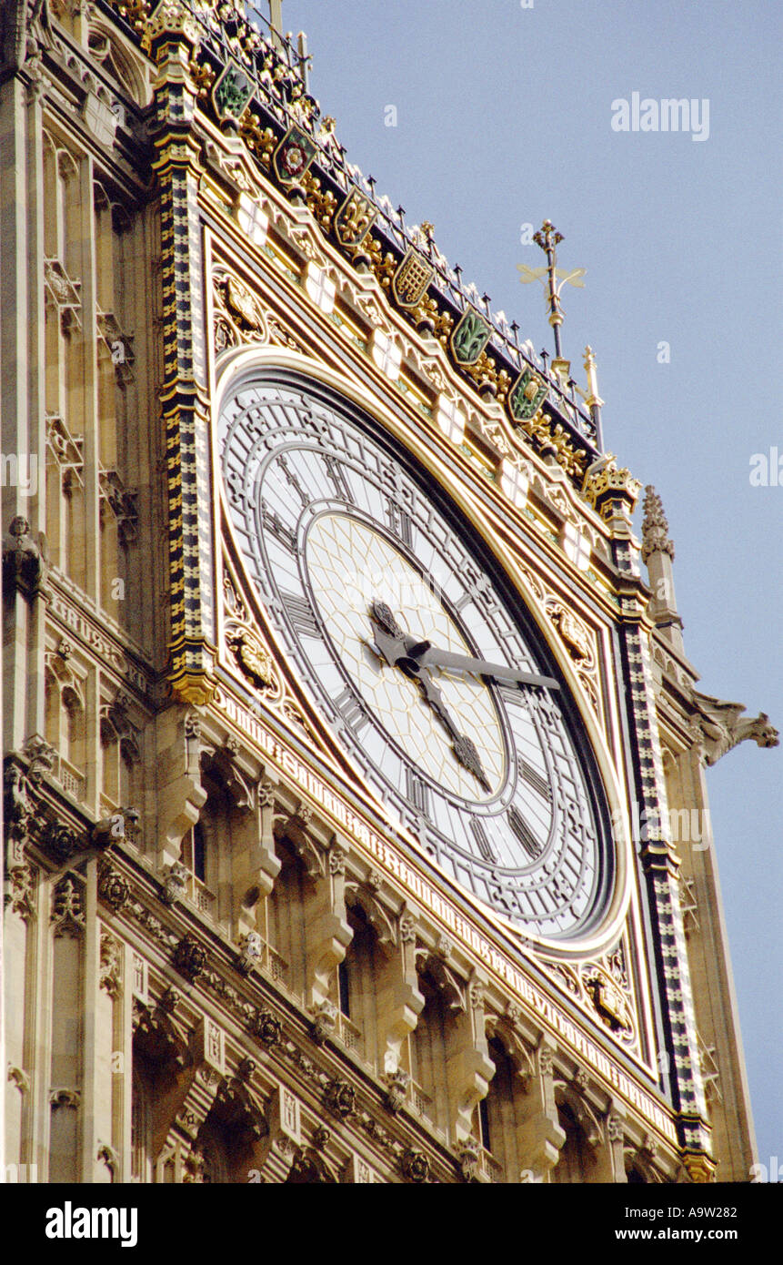 clock face of Big Ben London England Stock Photo