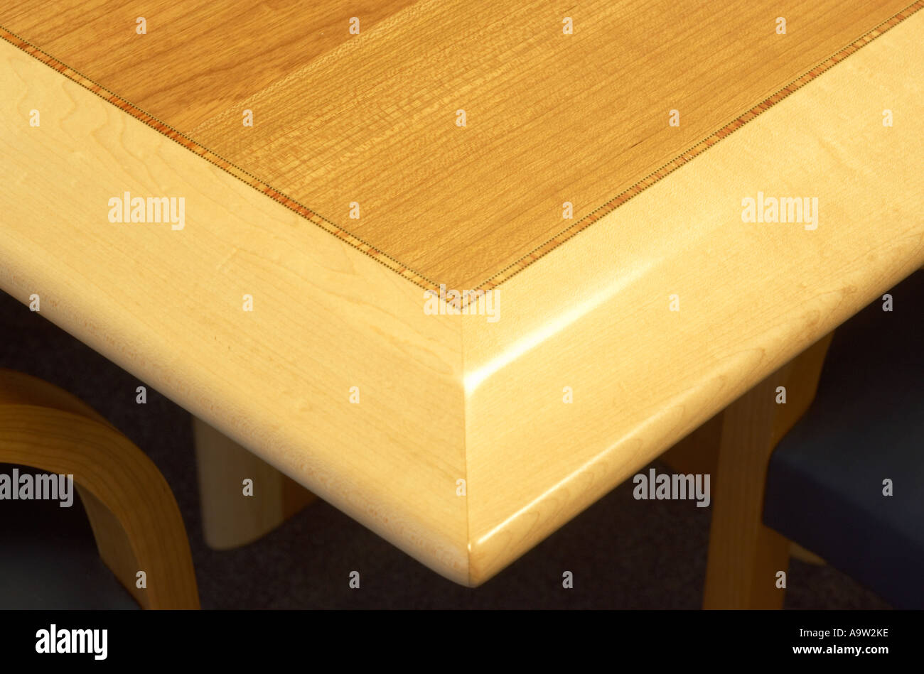 Corner detail of office desk Stock Photo - Alamy