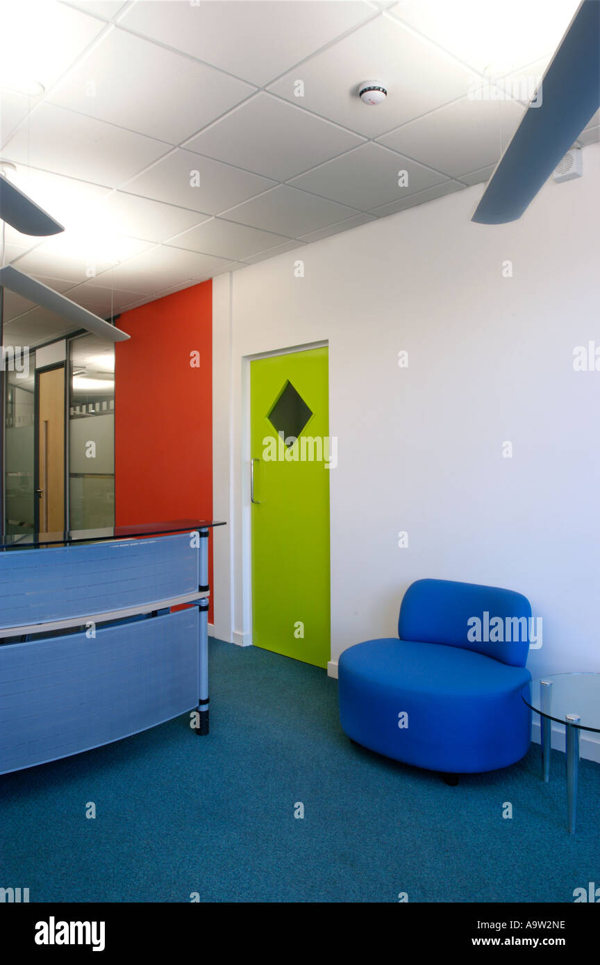 Reception desk and chair Stock Photo Alamy