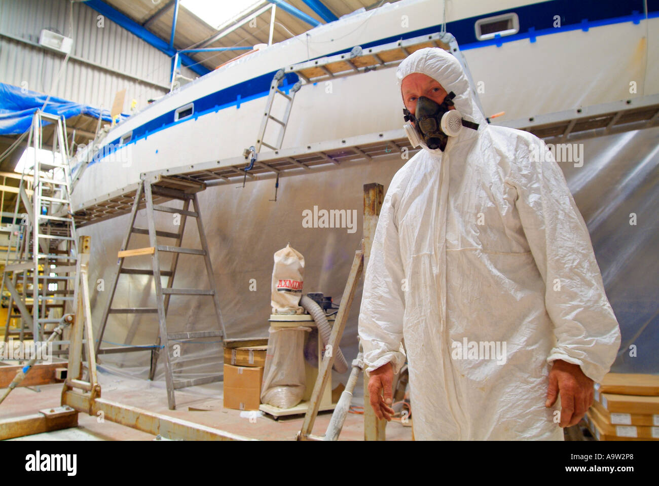 boat builder Stock Photo