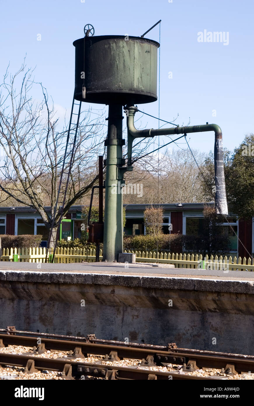 Steam train water tower Stock Photo Alamy