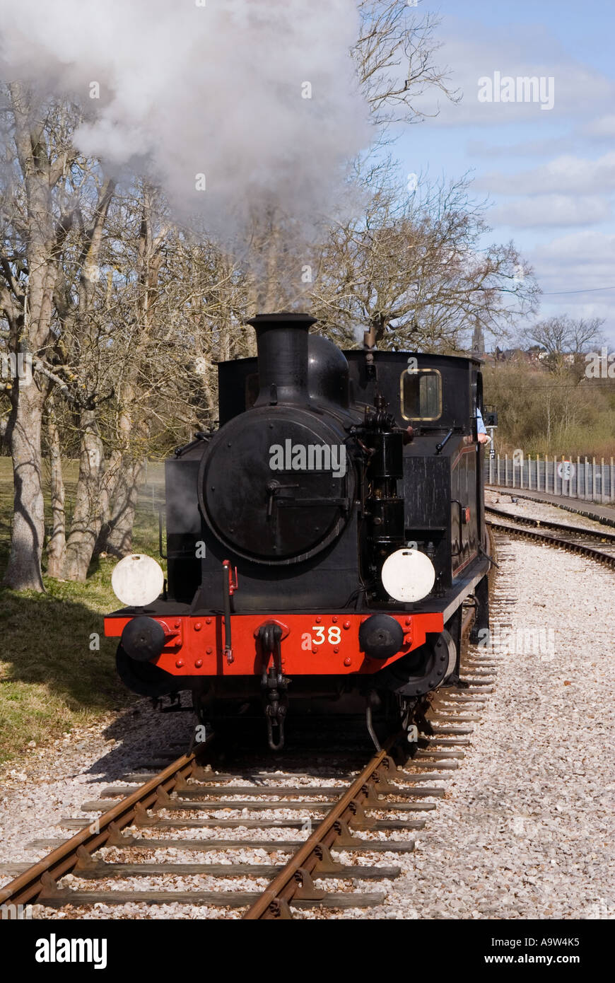 A1X (TERRIER) CLASS 0-6-0T No W11 'NEWPORT' on the Isle of Wight steam railway Stock Photo