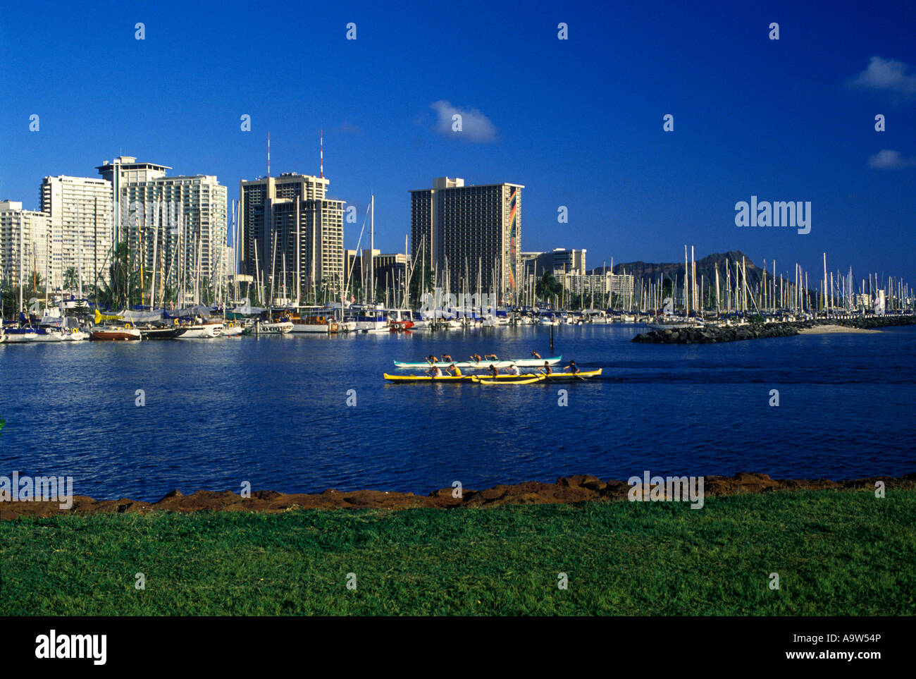 ALA WAI YACHT CLUB WAIKIKI HONOLULU HAWAII USA Stock Photo Alamy