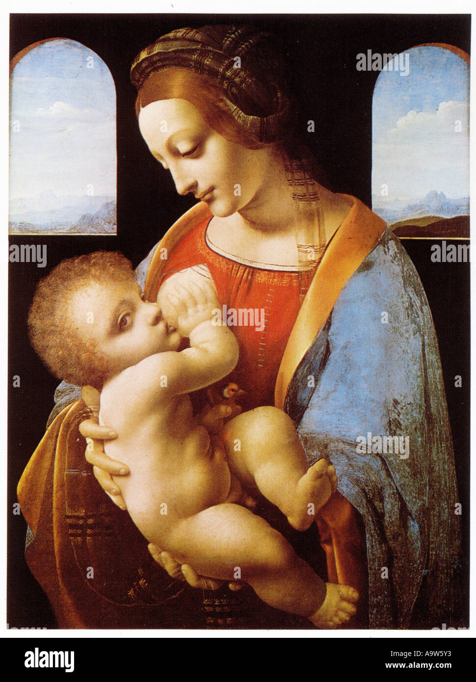 Madonna Litta by Leonardo da Vinci Stock Photo